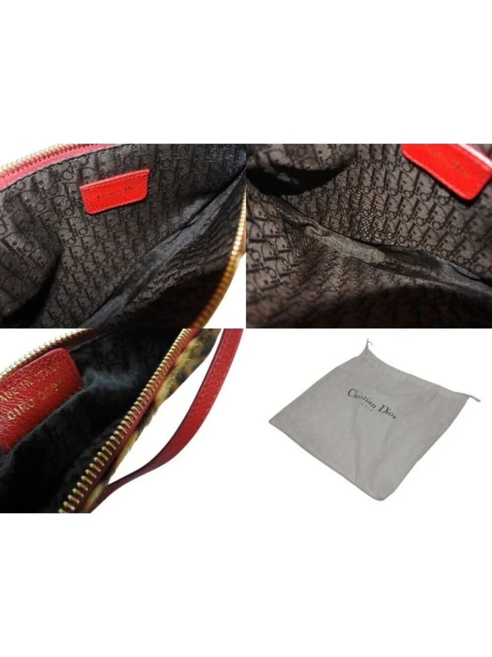 Dior Saddle Pouch Leopard Print Calf Hair Leather Galliano